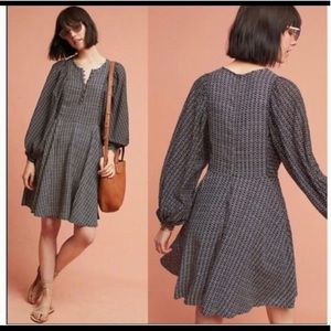 Anthropologie Maeve puff sleeve dress